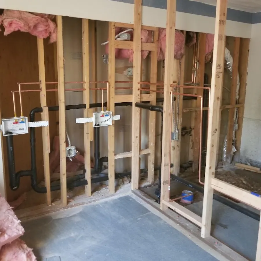 Copper pipe rough-in and plumbing installation in New Scotland